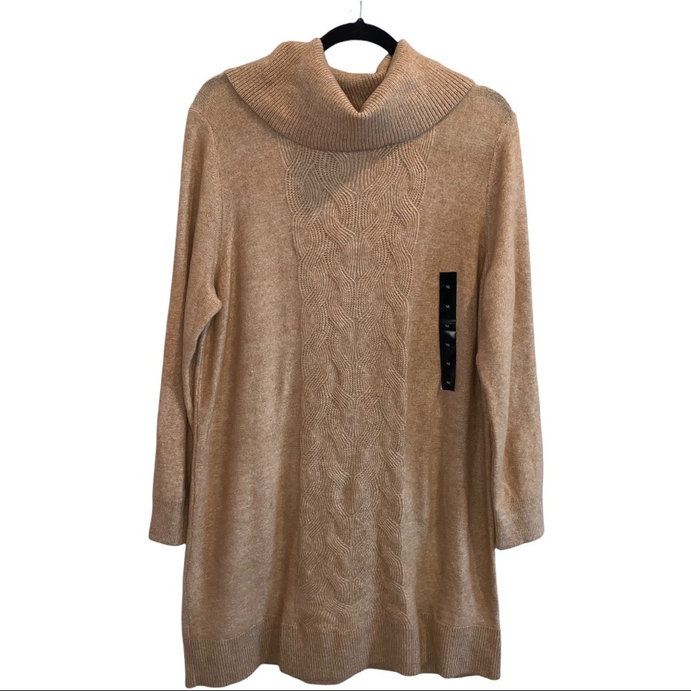 Banana Republic Ribbed Knit Cowl Neck Sweater Dress Size XL NEW